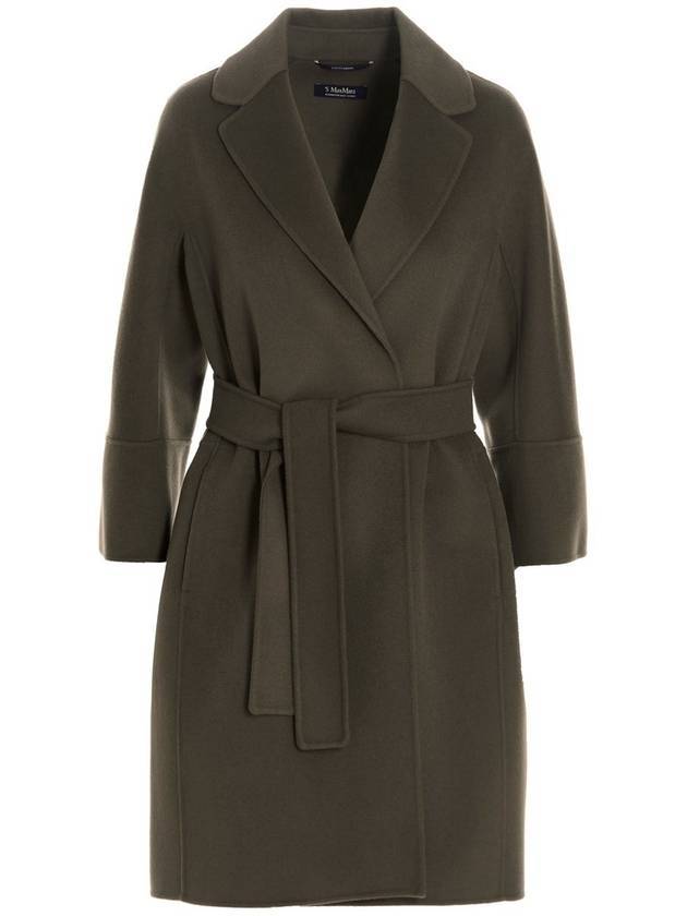S Women's Arona Virgin Wool Single Coat Sage Green - MAX MARA - BALAAN.