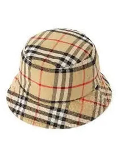 Check Cotton Bucket Hat Beige - BURBERRY - BALAAN 2