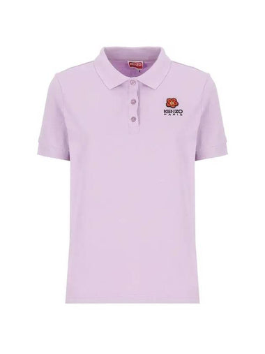 Women's Boke Flower Polo Shirt Purple - KENZO - BALAAN 1