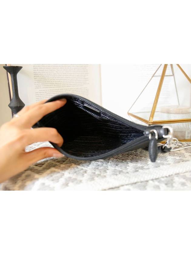 Pocono Nylon Strap Mini Pouch Bag Black - PRADA - BALAAN 8