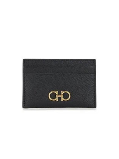 Ferragamo Women s Gancini Logo Card Wallet Black 7742164 - SALVATORE FERRAGAMO - BALAAN 1