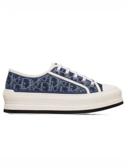 Walk'n'Dior Platform Cotton Low Top Sneaker Blue - DIOR - BALAAN 2