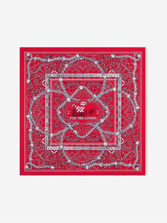 LV Rope Silk Bandana S00 Red M90698 - LOUIS VUITTON - BALAAN 1