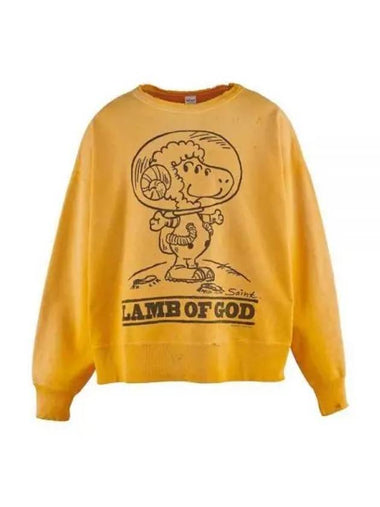 24 CRW SWEAT LMB OF GD SM YS8 0000 027 YELLOW Crew Neck Sweatshirt - SAINT MXXXXXX - BALAAN 1