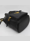 Vitello Gold Logo Leather Bucket Bag Black - PRADA - BALAAN 6