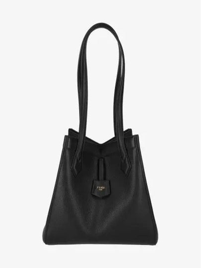 Origami Medium Leather Tote Bag Black - FENDI - BALAAN 2