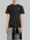 Logo Patch Short Sleeves T-Shirt Black - STONE ISLAND - BALAAN 3