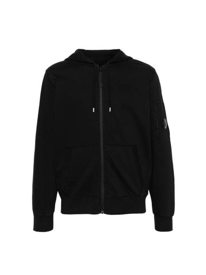 Light Fleece Zip Up Hoodie Black - CP COMPANY - BALAAN 2