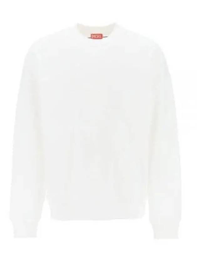 Men's Logo Embroidery Sweatshirt White - DIESEL - BALAAN 2