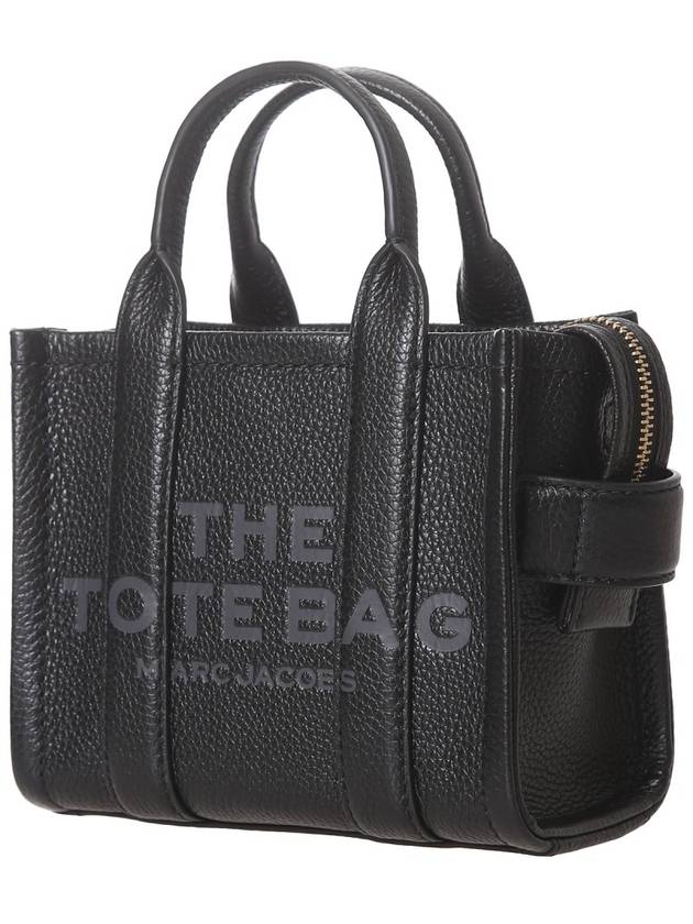 Mini Micro Leather Tote Bag Black - MARC JACOBS - BALAAN 3