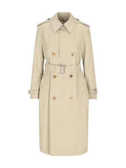 Cotton Blend Trench Coat Ivory - BURBERRY - BALAAN 2