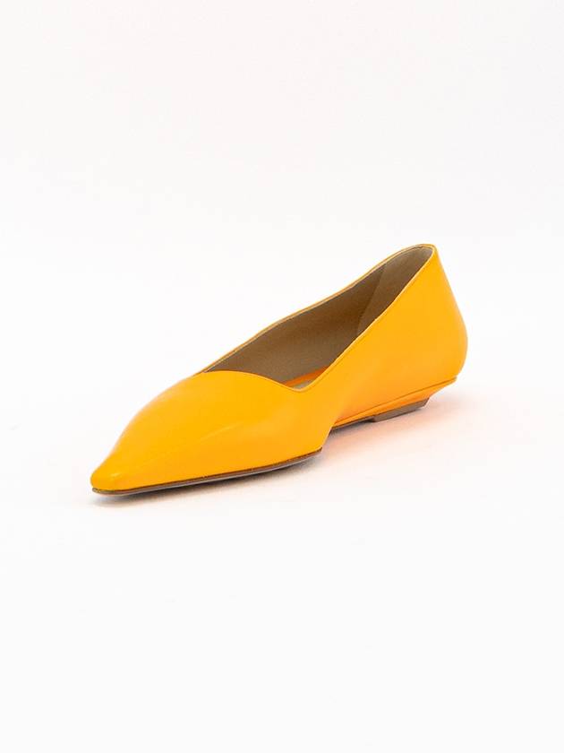 Women's Pointed Toe Flats Orange - BOTTEGA VENETA - BALAAN 4