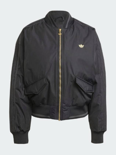 Oversized Bomber Jacket Black - ADIDAS - BALAAN 2