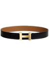 Constance gold plated buckle reversible leather belt black - HERMES - BALAAN 1