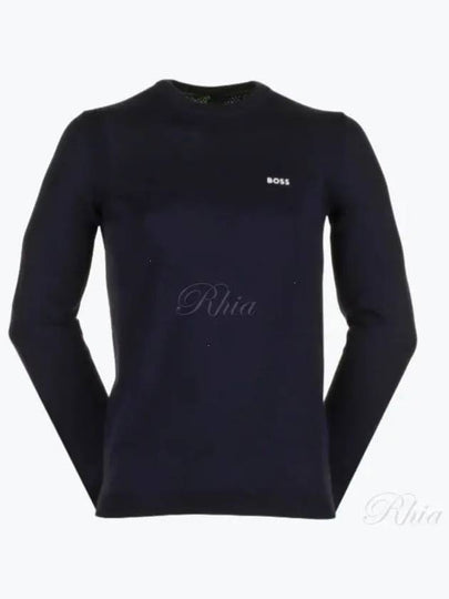 Logo Print Regular Fit Sweatshirt Navy - HUGO BOSS - BALAAN 2