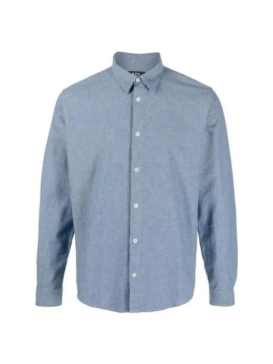 Hector Logo Shirt Indigo Blue - A.P.C. - BALAAN 1