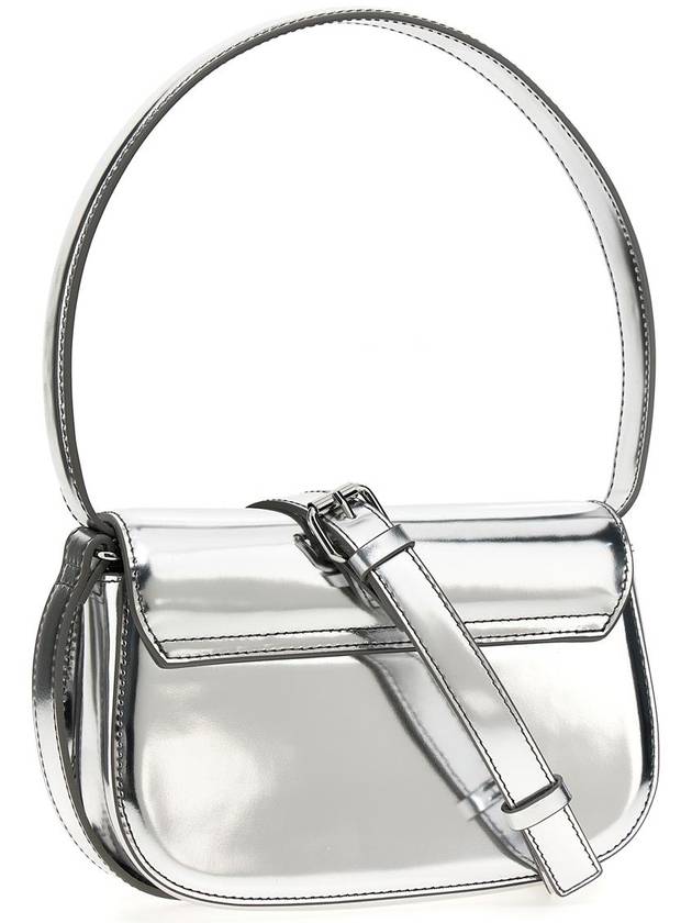 1DR Mirrored Leather Shoulder Bag Silver - DIESEL - BALAAN 3