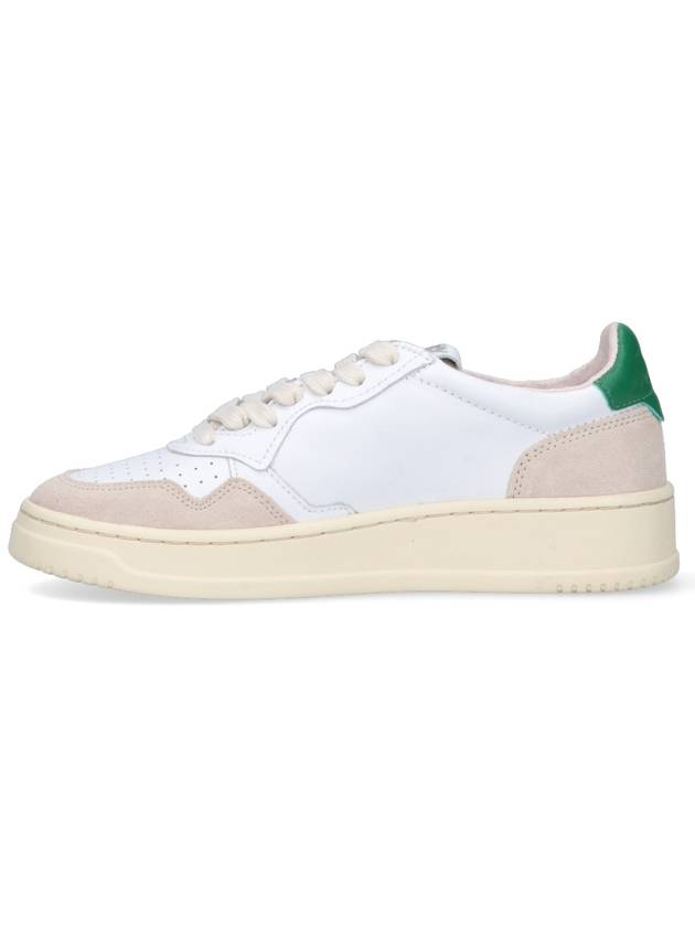 Medalist Suede Green Tab Low Top Sneakers White Beige - AUTRY - BALAAN 4