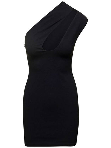 Black Alexa Cut-Out Minidress In Crepe Knit Woman - SOLACE LONDON - BALAAN 1