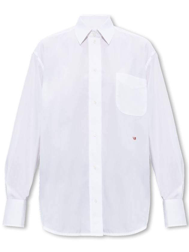 Victoria Beckham Shirt In Organic Cotton, Women's, White - VICTORIA BECKHAM - BALAAN 1