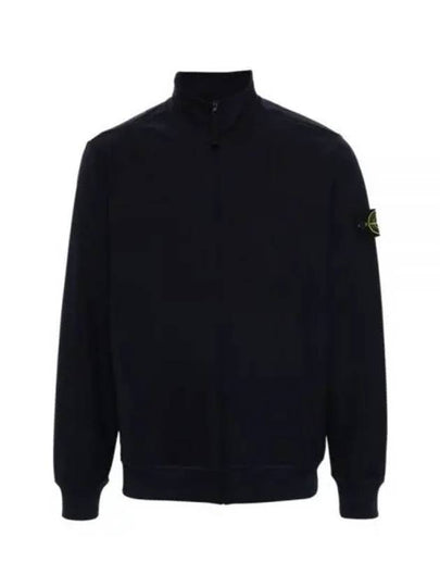 Logo Badge Zipper Comfort Fit Fleece Track Jacket Navy - STONE ISLAND - BALAAN 2