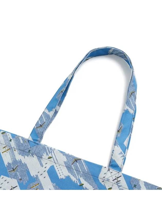 Graphic Logo Print Tote Bag Blue - A.P.C. - BALAAN 4