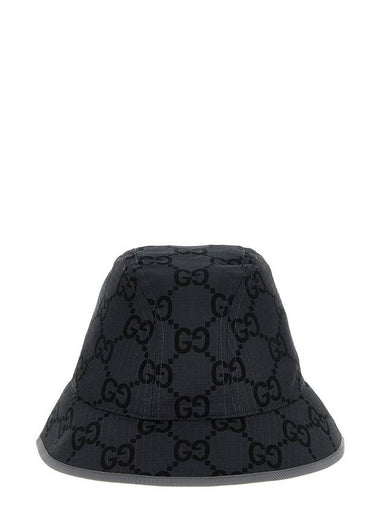 GG Ripstop Bucket Hat Dark Grey - GUCCI - BALAAN 1