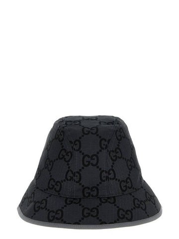 GG Ripstop Bucket Hat Dark Grey - GUCCI - BALAAN 1