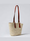 Panierm Straw Tote Bag Red Beige - MAX MARA - BALAAN 3