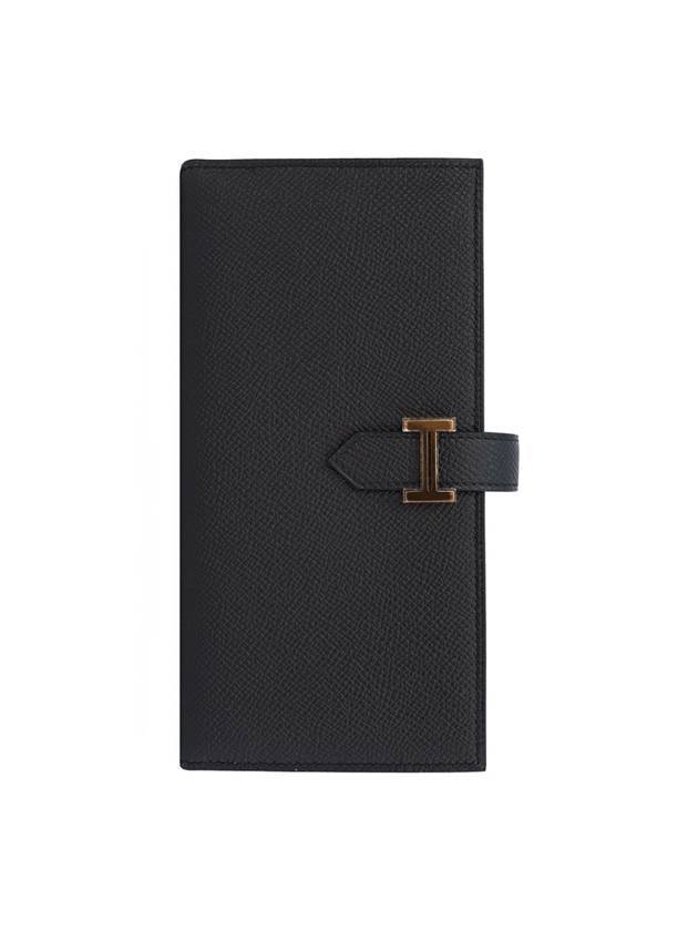 Bearn Wallet Epsom Gold Noir - HERMES - BALAAN 1