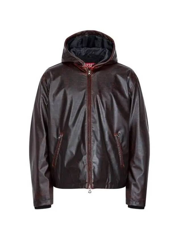 Men s Technical Fabric Coated Jacket Red - DIESEL - BALAAN 1