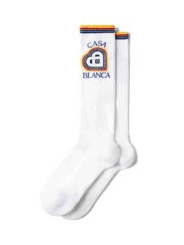 U mid calf rib sports socks rainbow heart RIBBED SPORT SOCK - CASABLANCA - BALAAN 1