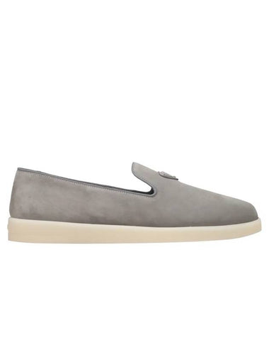 Suede Loafers Grey - PRADA - BALAAN 1