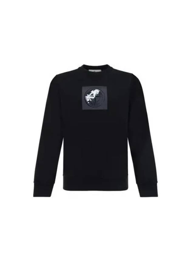 Institutional One Print Jersey Cotton Knit Top Black - STONE ISLAND - BALAAN 2