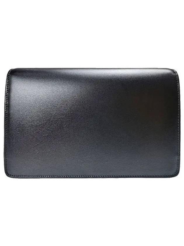 Triomphe Chain Shiny Calfskin Half Wallet Black - CELINE - BALAAN 4