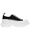 Tread Slick Low Top Sneakers Black White - ALEXANDER MCQUEEN - BALAAN 1