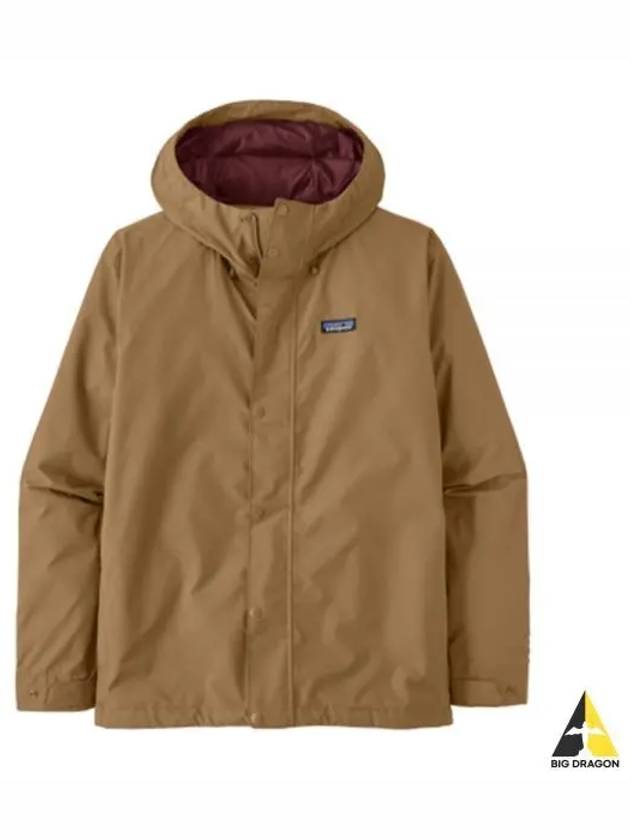 Men's Jackson Glacier Rain Hooded Jacket Grayling Brown - PATAGONIA - BALAAN 2