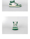 Women's Medalist Leather High Top Sneakers White Green - AUTRY - BALAAN 5