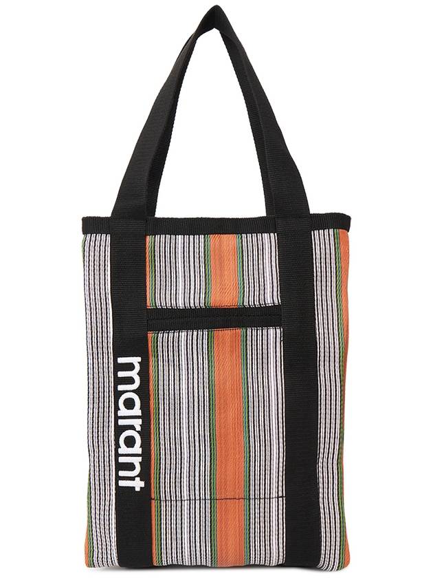 Women's Darwen Logo Striped Tote Bag Orange - ISABEL MARANT - BALAAN 2