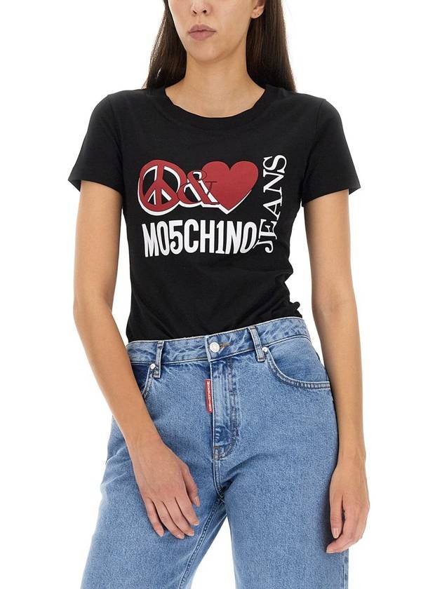 23 fw Peace Love T-Shirt 070782625555 B0040439757 - MOSCHINO - BALAAN 5