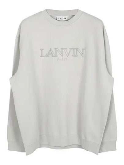 Embroidered Logo Sweatshirt Grey - LANVIN - BALAAN 2