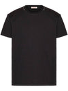 Men's Untitled Studded Crew Neck Cotton Short Sleeve T-Shirt Black - VALENTINO - BALAAN 1