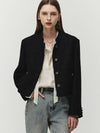 Pencey tweed cropped jacket black - NOIRER FOR WOMEN - BALAAN 2