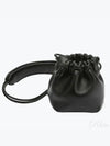 Dumpling Mini Drawstring Lambskin Leather Cross Bag Black - JIL SANDER - BALAAN 2