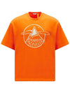 Logo Motif Short Sleeve T-Shirt Orange - MONCLER - BALAAN 1