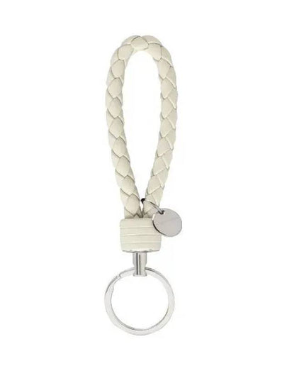 Intrecciato Leather Key Holder White - BOTTEGA VENETA - BALAAN 2