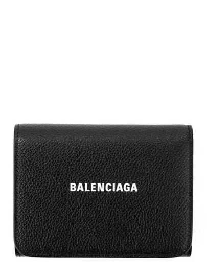 Logo Leather Half Wallet Black - BALENCIAGA - BALAAN 2