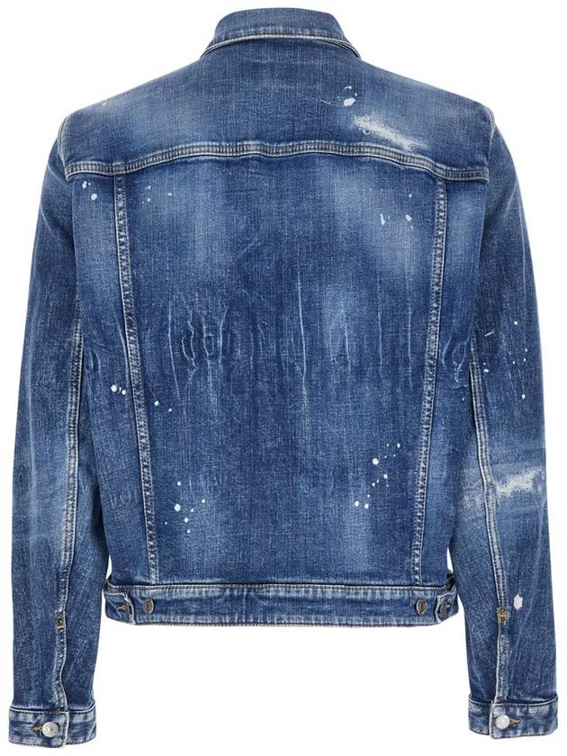 Stretch Dan Denim Jacket Blue - DSQUARED2 - BALAAN 3