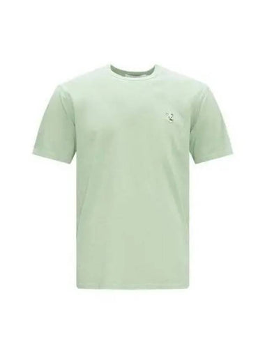 Tonal Fox Heather Patch Regular Short Sleeve Light Green KM00144KJ0008 - MAISON KITSUNE - BALAAN 1