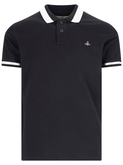 Classic ORB Logo Polo Shirt Black - VIVIENNE WESTWOOD - BALAAN 2